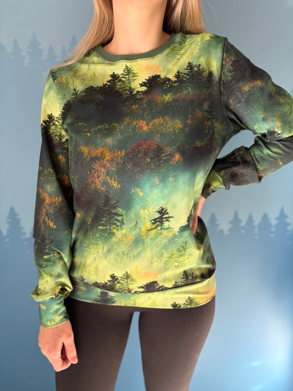 Bluza Green forest w odcieniach zieleni