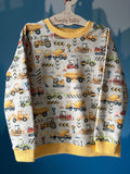 Bluza w koparki z żółtym ściągaczem - Bunny Baby