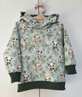 Bluza z kapturem w zwierzątka w liściach