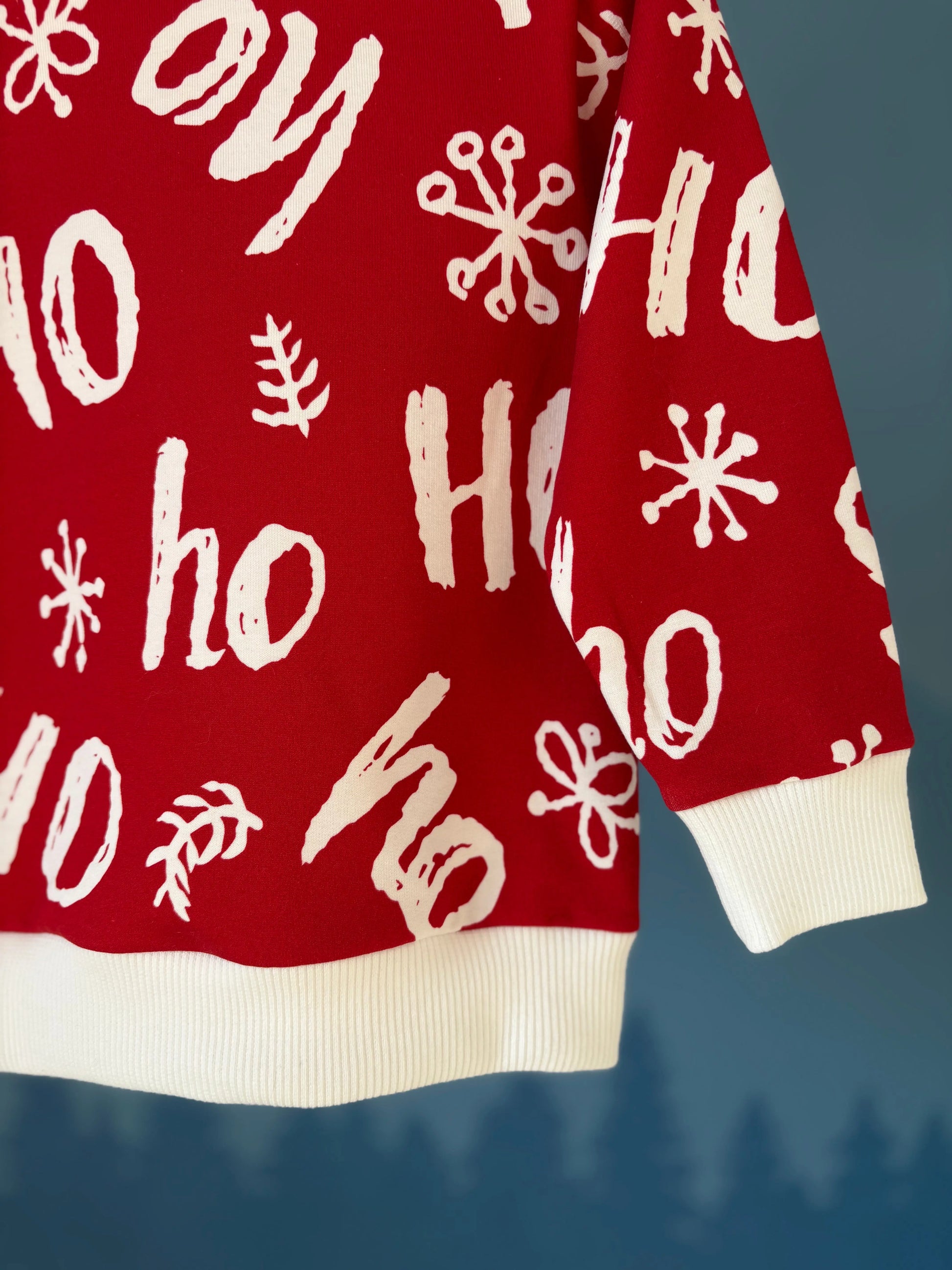 Czerwona bluza świąteczna hohoho - Bunny Baby