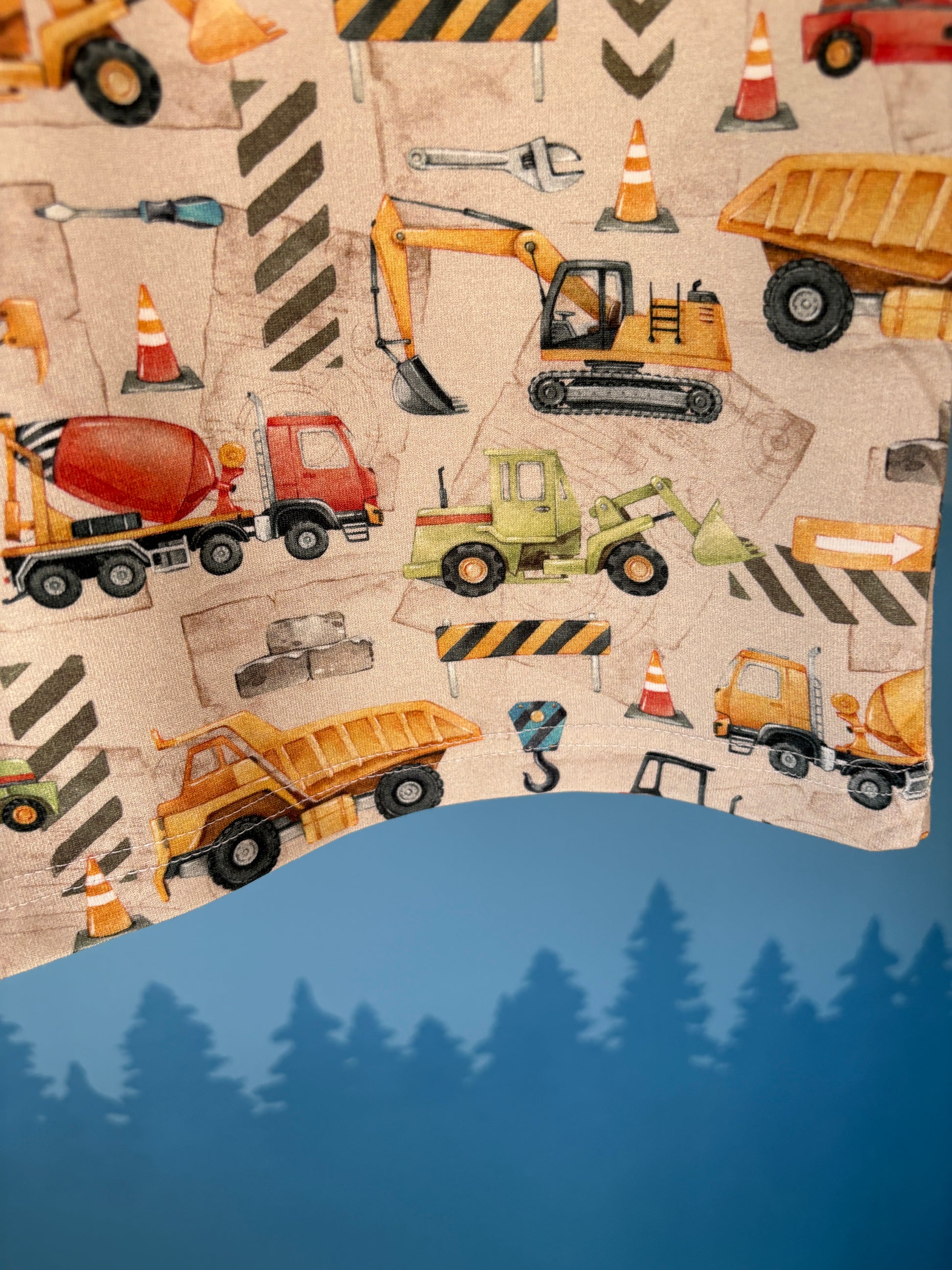 T-shirt oversize koparki na budowie