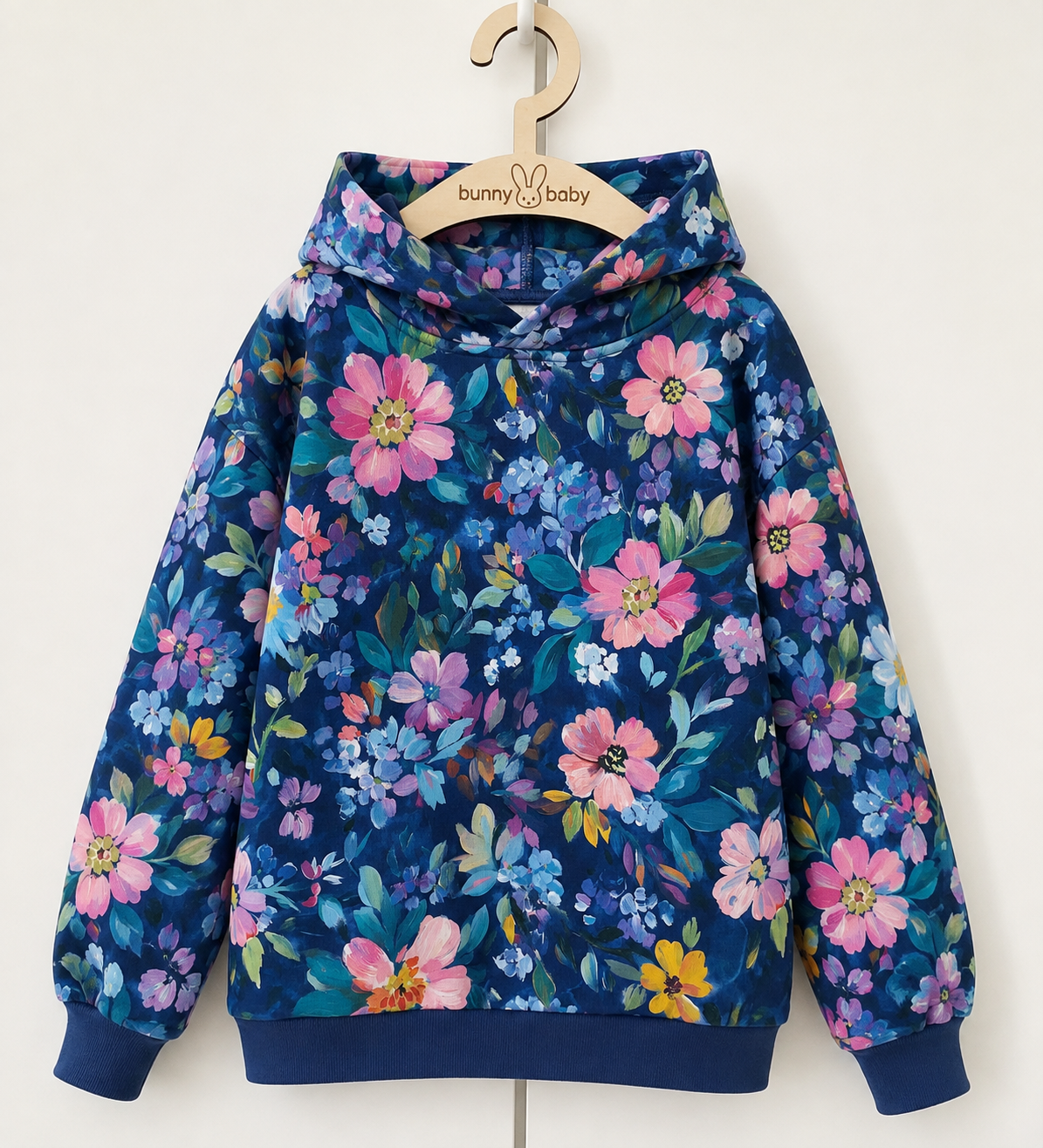 Damska bluza w niebieskie wyraziste kwiaty