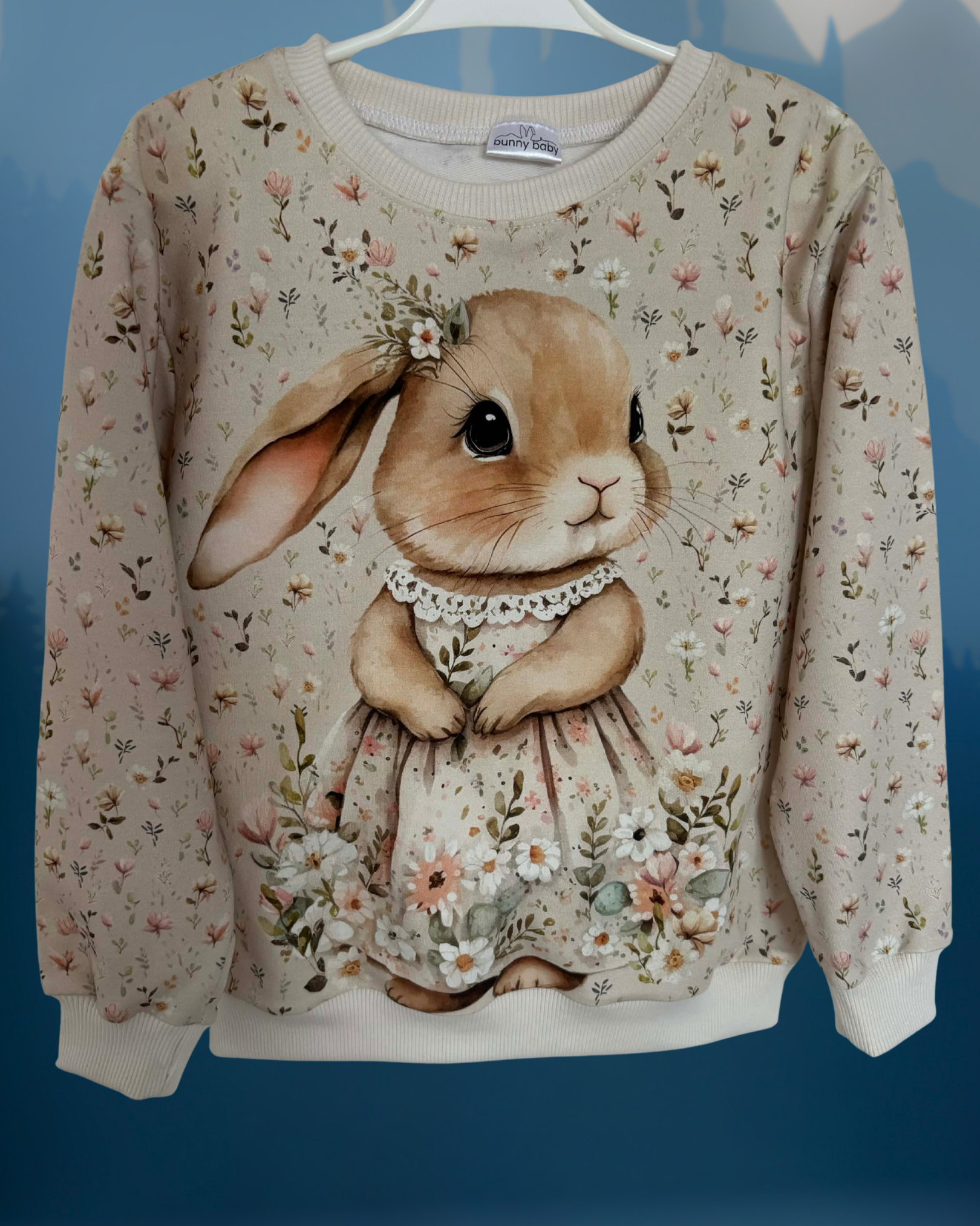 Beżowa bluza z króliczkiem