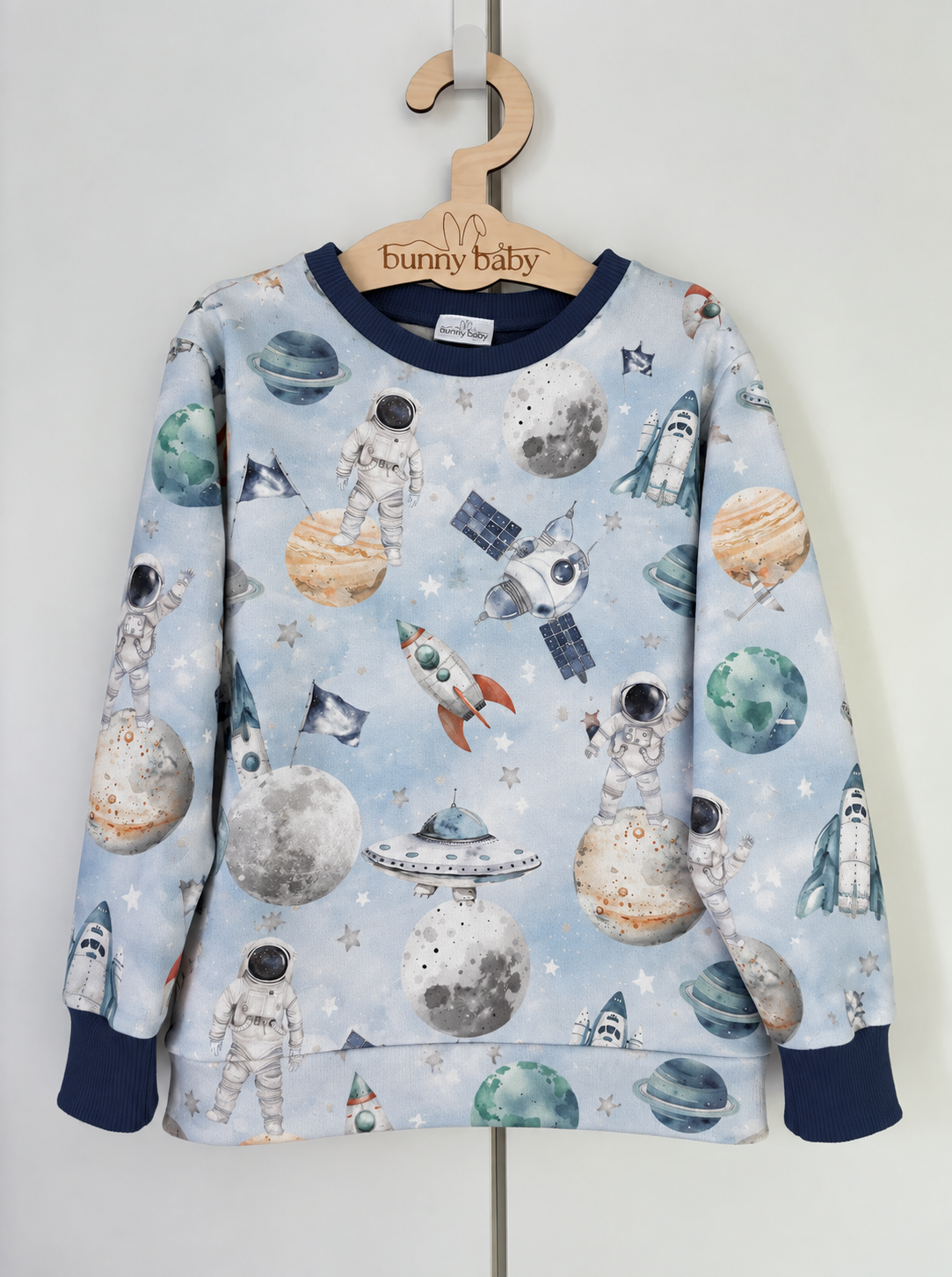 Bluza kosmos z granatowymi ściągaczami