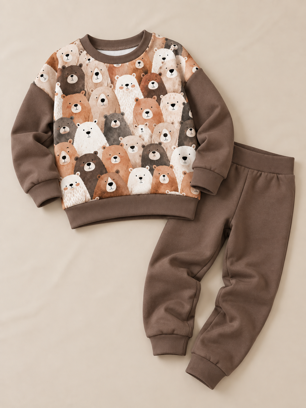 Komplet dresowy w misie bluza i spodnie