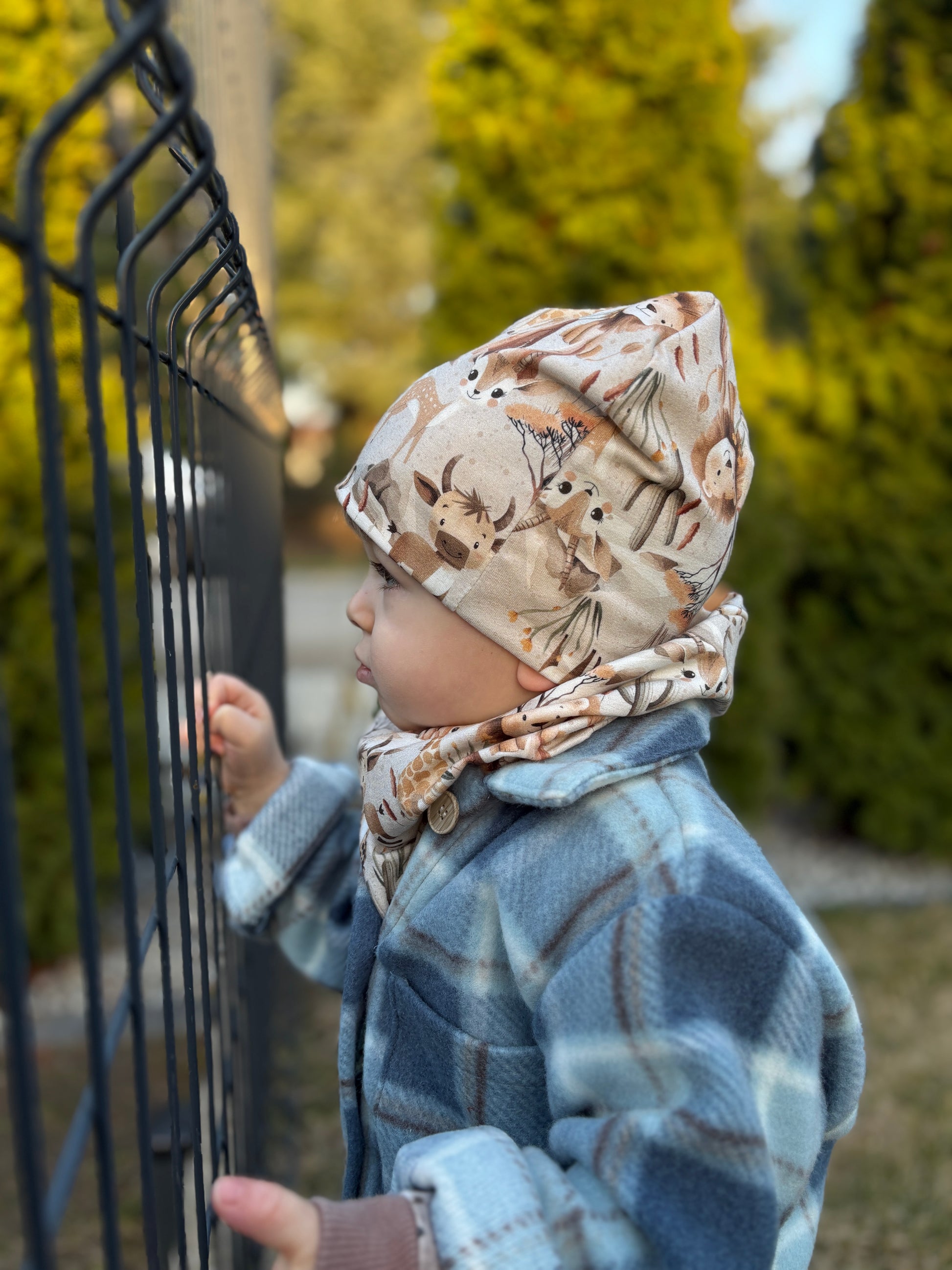 Komplet wiosenny czapka plus komin