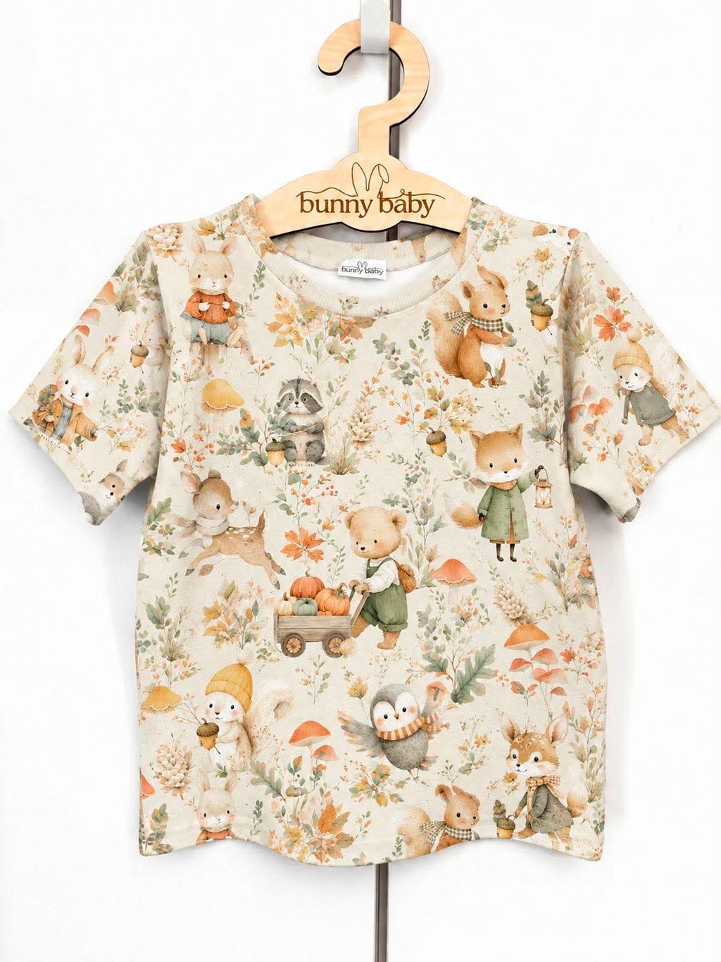 T-shirt w zwierzątka jesienne