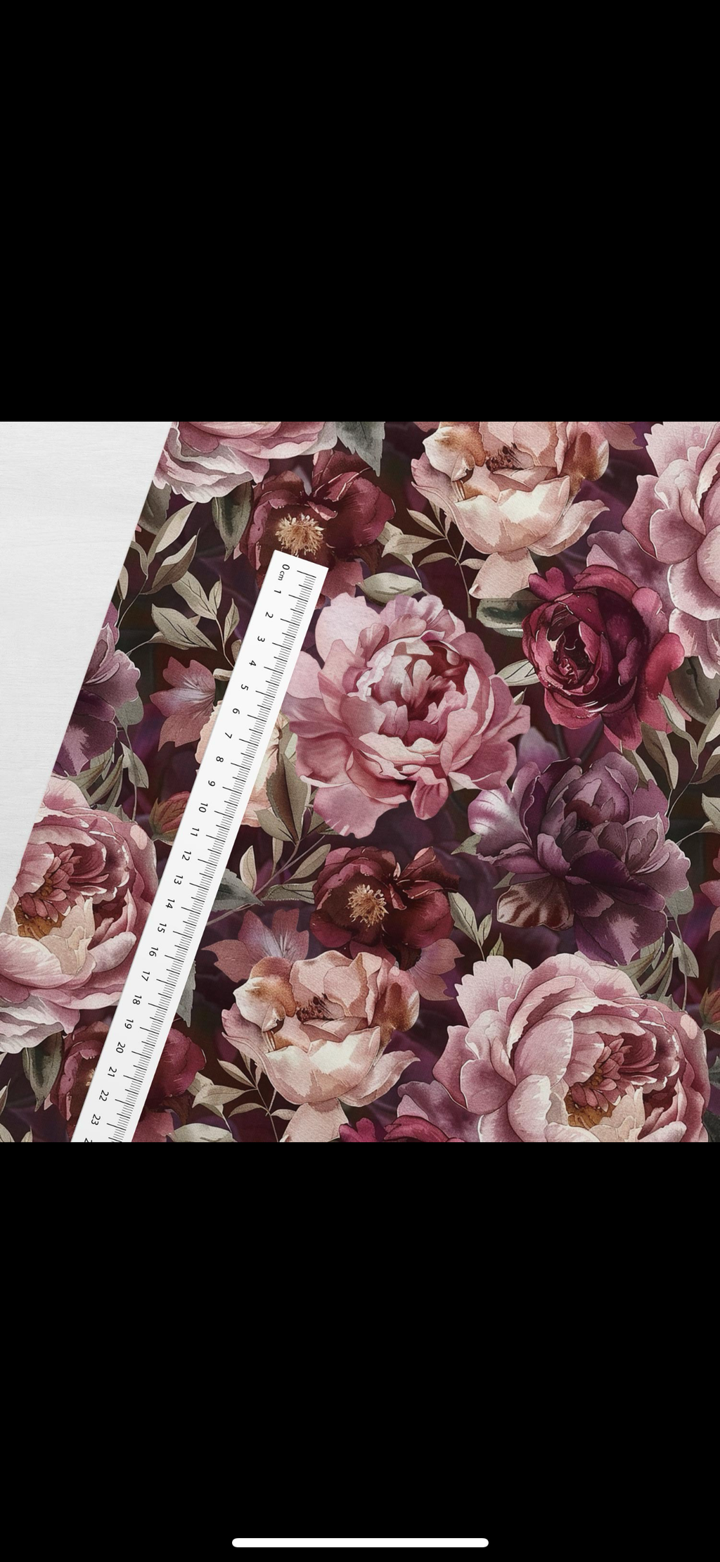 Damska bluza oversize w bordowe piwonie