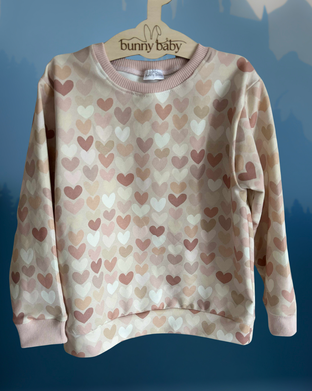 Pastelowa bluza w serduszka