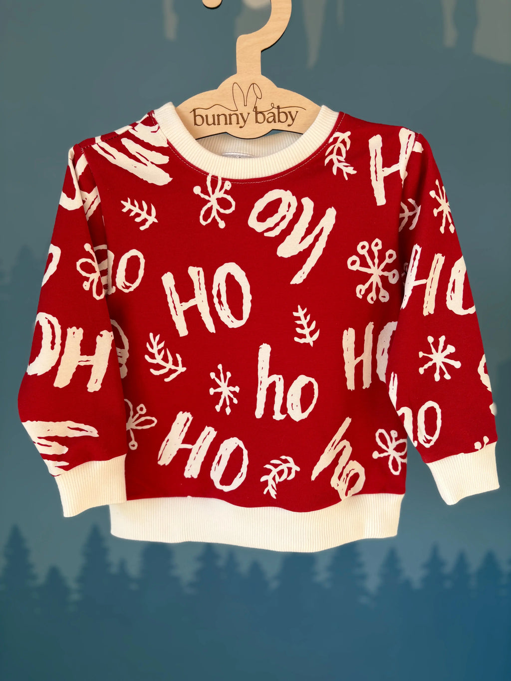 Czerwona bluza świąteczna hohoho - Bunny Baby