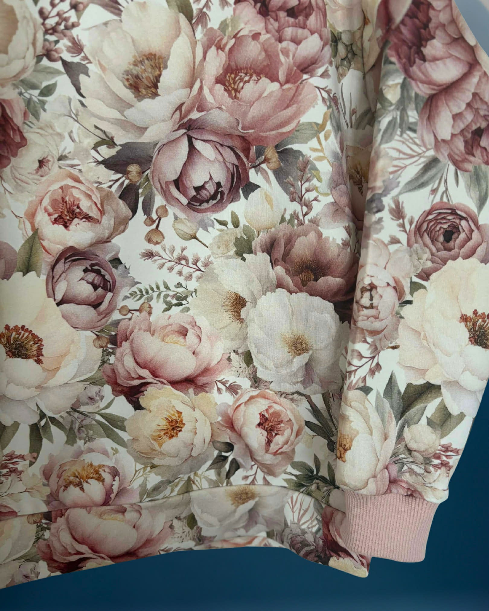 Bluza w piwonie z falbanką