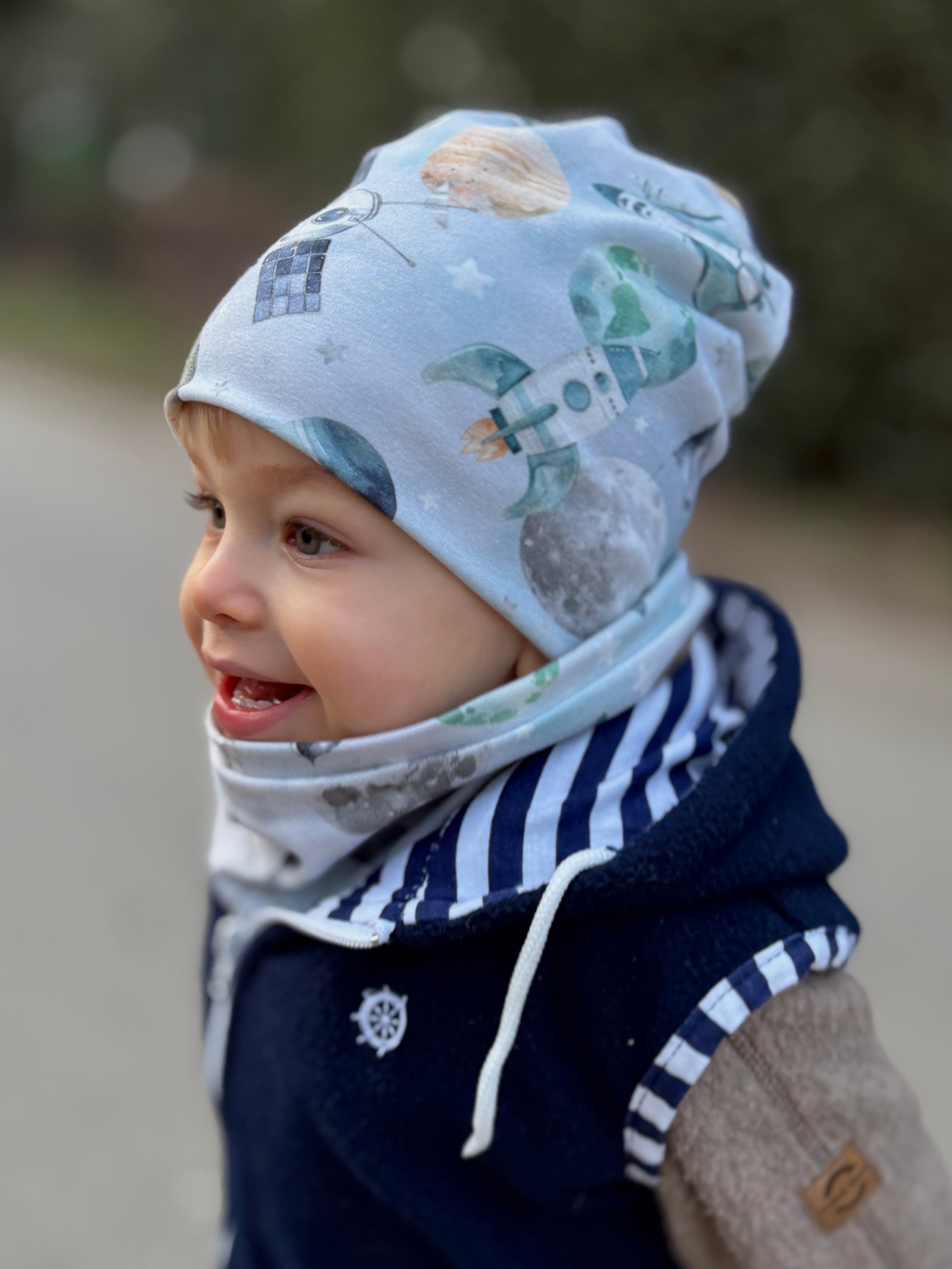 Komplet wiosenny czapka plus komin