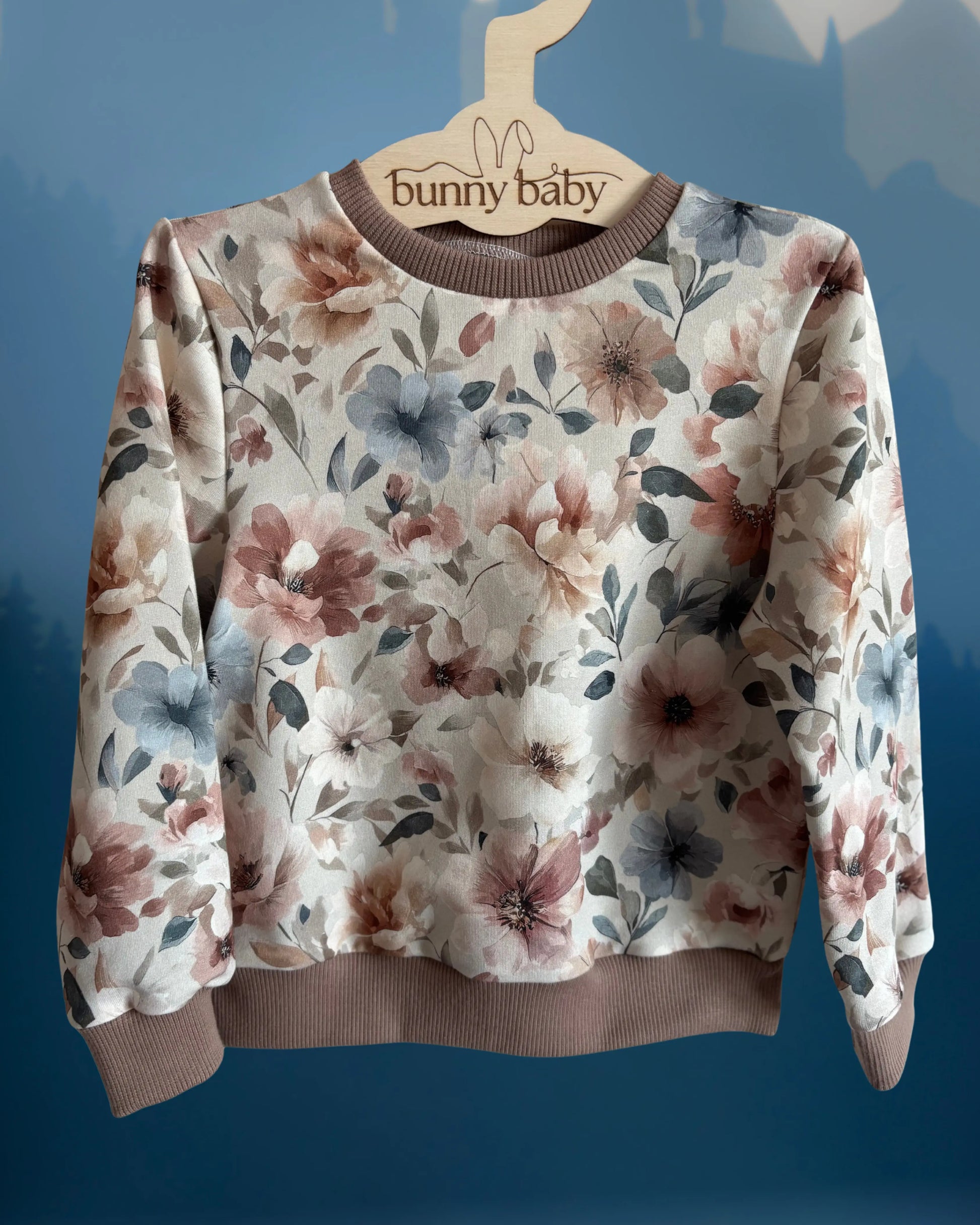 Bluza jesienna harmonia w odcieniach beżu i brązu - Bunny Baby