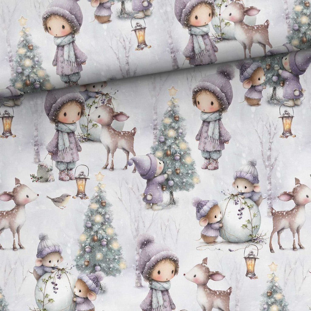 Bluza srebrna w śnieżynki