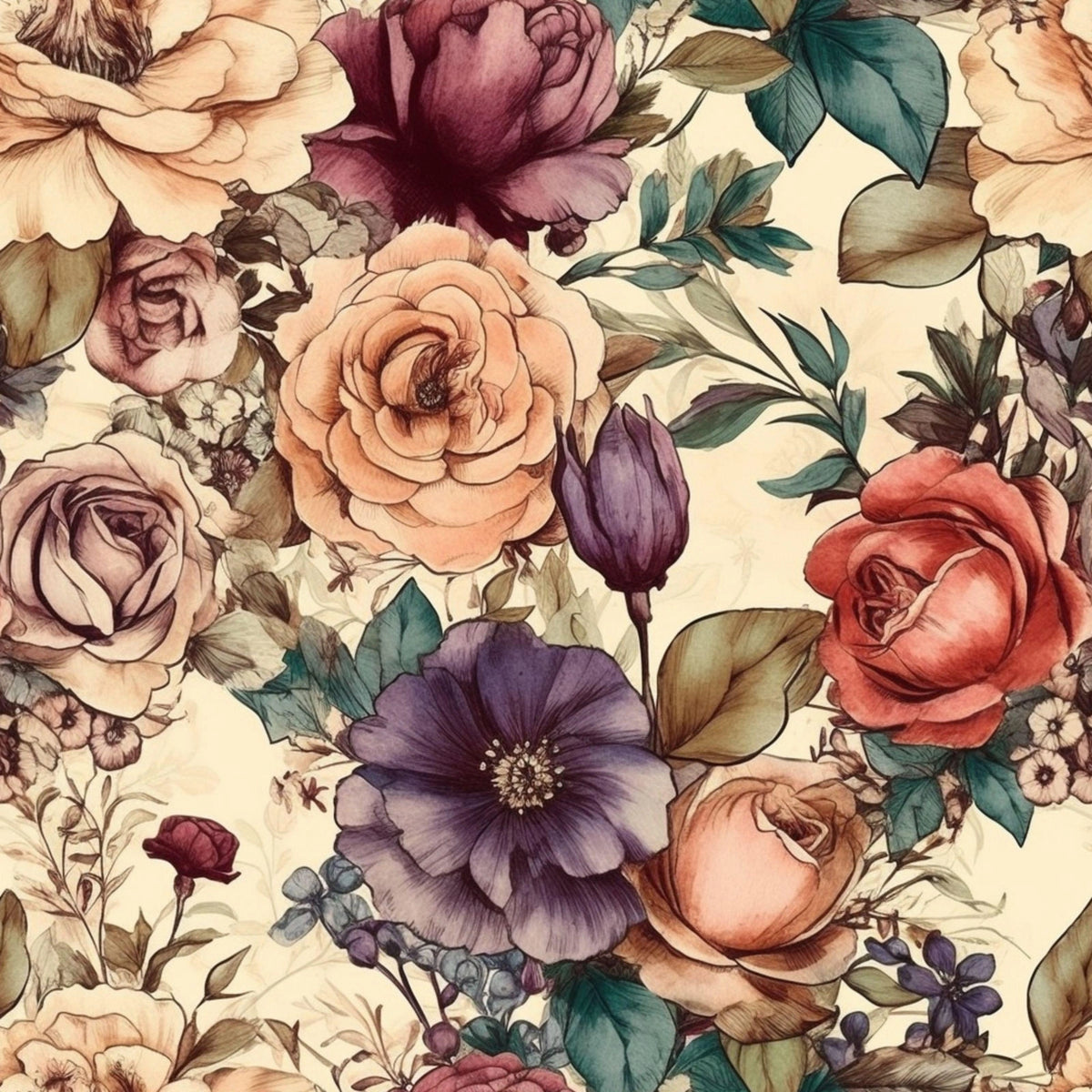 Damska dopasowana bluzka longsleeve na długi rękaw cozy flowers