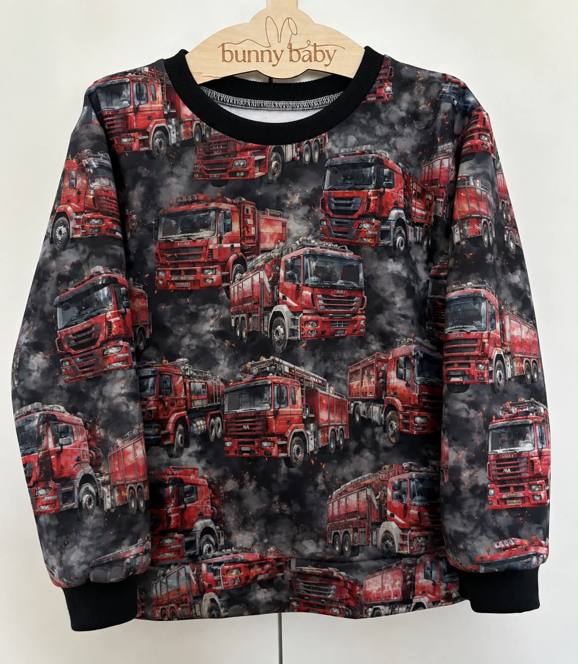 Bluza dziecięca wozy strażackie