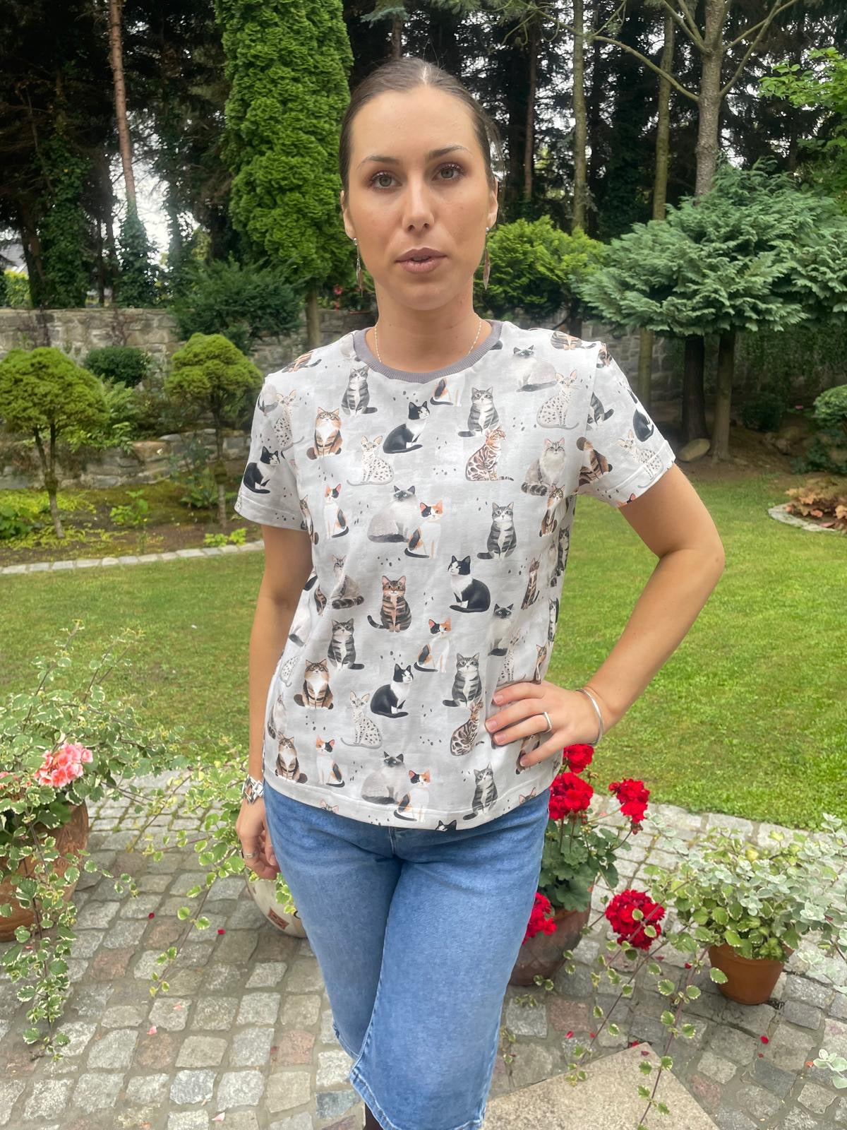 Damski tshirt w koty
