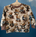 Bluza w misie z brązowymi ściągaczami - Bunny Baby