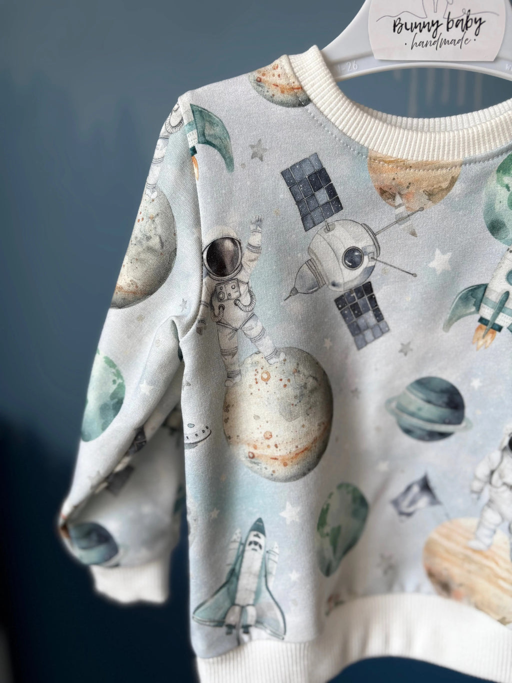 Bluza w kosmos w odcieniach błękitu - Bunny Baby