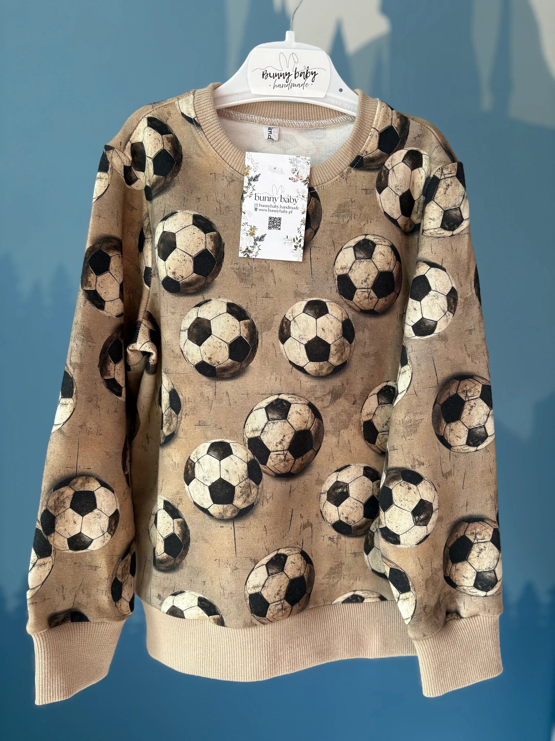 Bluza w piłki w odcieniach beżu - Bunny Baby